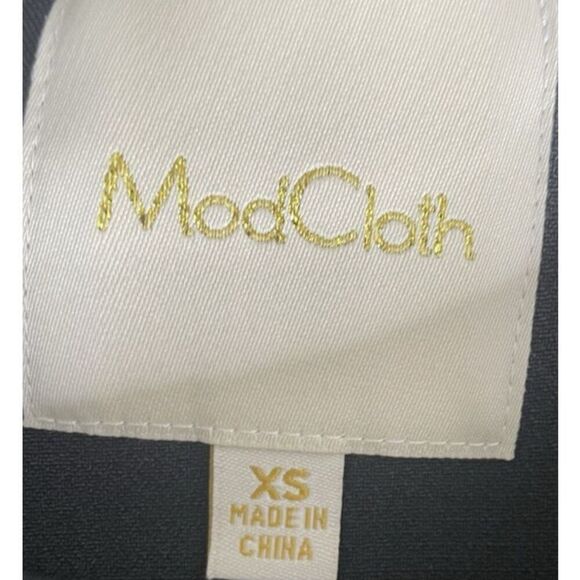 ModCloth Blazer Womens Size XS Black Peplum Crop Short Ruffle NWOT - Picture 10 of 11